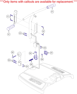 Pride Sonic (SC52) - Frame Assemblies - Tiller