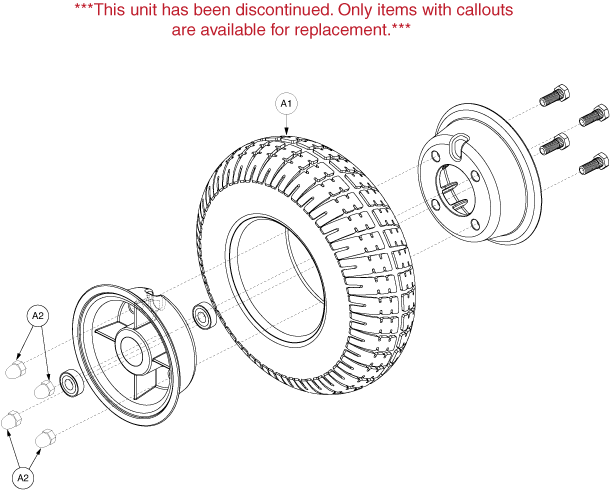 Pride Sundancer (SC2000) - Wheel Front – Monster Scooter Parts