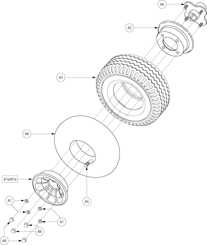 Pride Sundancer (SC202) - Wheel Rear - Pneumatic