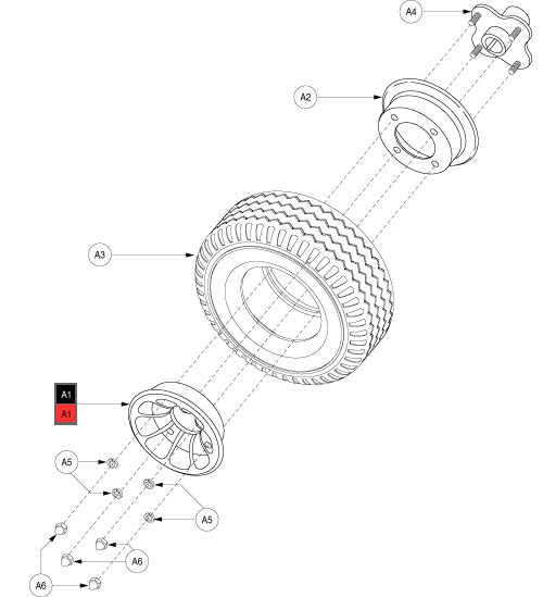 Pride Sundancer (SC202) - Wheel Rear - Solid