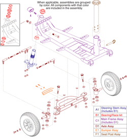 Go-Go ES (S84) - Frame Assemblies - Front