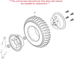 Pride Sundancer with Power Seat (SC2000PS) - Wheel Assemblies - Front