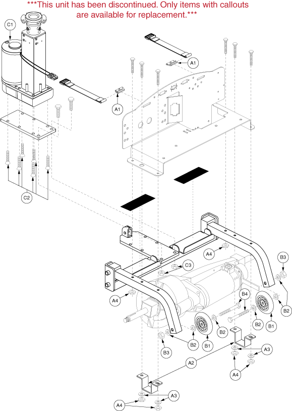 Pride Sundancer with Power Seat (SC2000PS) - Frame Assemblies - Rear