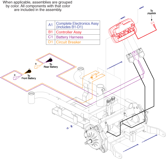 Pride TSS 300 - Serial Numbers Beginning W/ Jc1 - Electronics / Harnesses