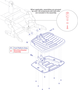 Pride TSS 300 - Rental Ready Repl. Parts - Footrest Platform