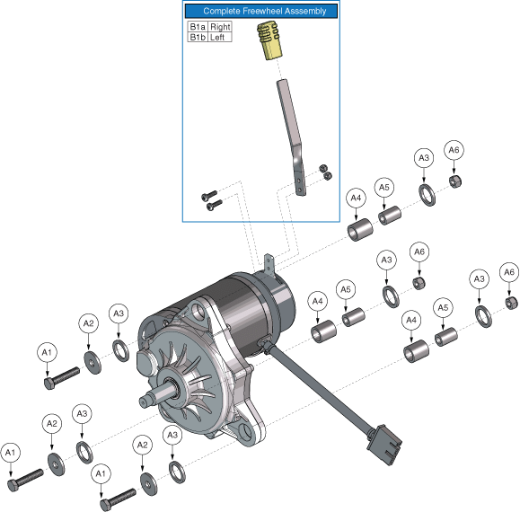 Pride TSS 300 - Serial Numbers Beginning W/ Jb3 - Motors / Freewheel Release - Freewheel Levers