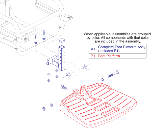 Pride TSS 450 - Footrest Platform