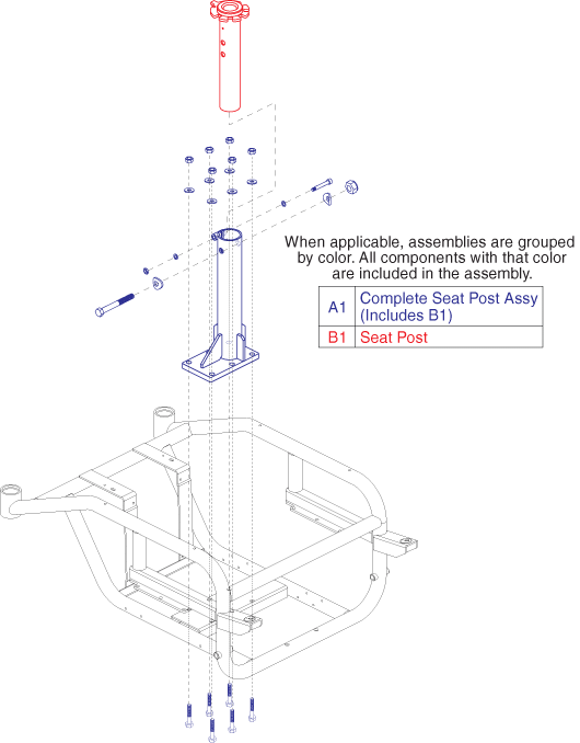 Pride TSS 450 - Main Frame / Seat Post - Seat Post