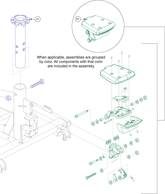 Pride Victory 9 (SC609) - Frame Assemblies - Seat Post & Lock Up