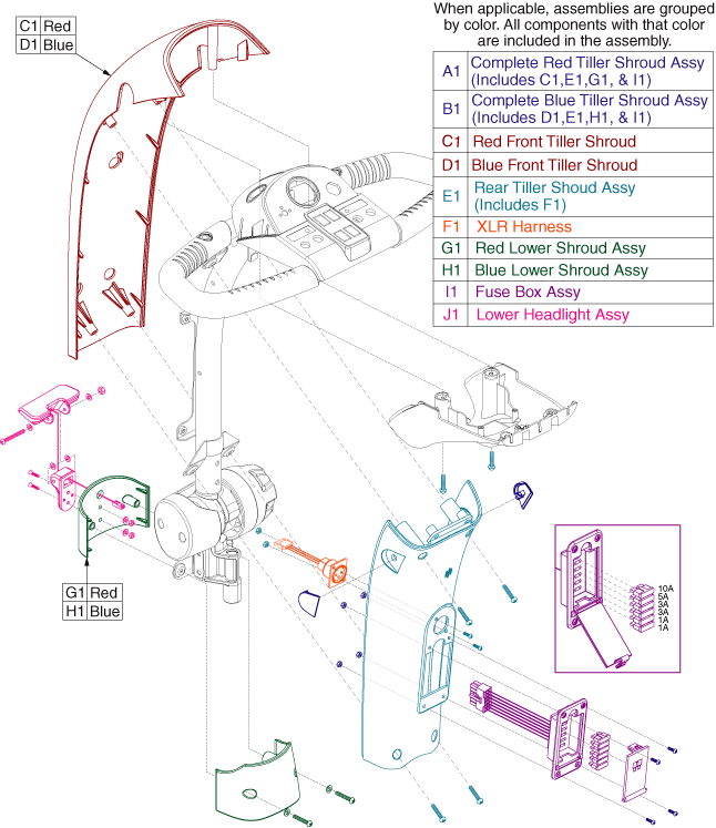 Pride Victory 9 (SC609) - Shroud Assemblies - Tiller