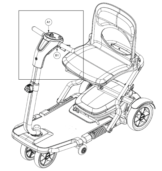 Go-Go Folding Scooter (S19) - Consoles - Analog Battery Meter & 5-Wire Throttle