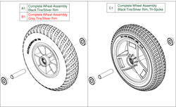 Go-Go Elite Traveller 3-Wheel (SC40E) - Wheel Assemblies - Front