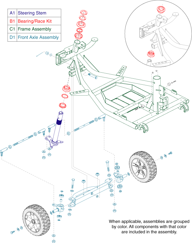 Pride Victory 9 (SC709) - Frame Assemblies - Front