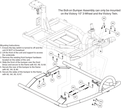 Pride Victory 10 (SC610) - Frame Assemblies - Front - Add On Accessory Front Bumper