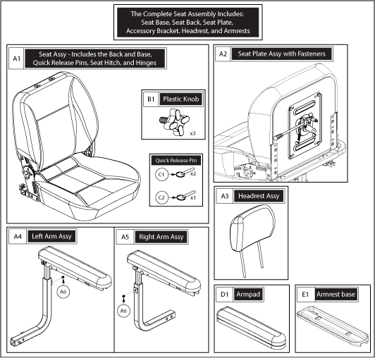 Pride Victory 10 (SC610) - Seat - Option (22 Inch Wide High-Back Shuxin, No Sliders)