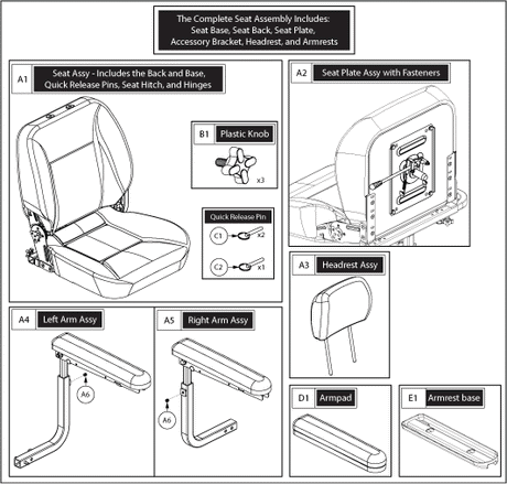 Pride Victory 10 (SC710) - Seat - Option (22 Inch Wide High-Back Shuxin, No Sliders)