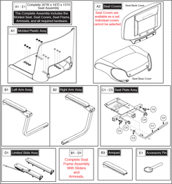 Pride Victory 10.2 (S6102) - Seat - Option (Molded Plastic, 20w X 18d)