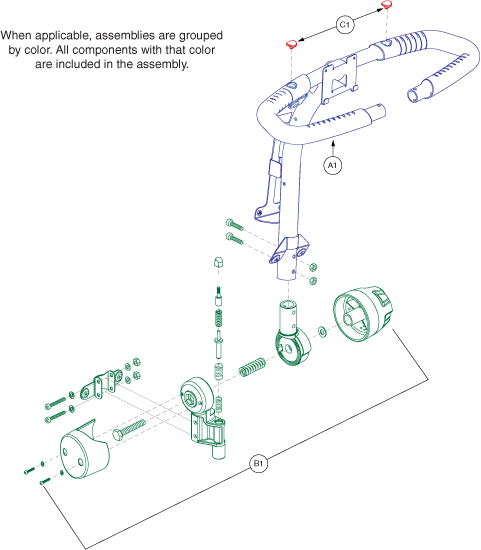 Pride Victory 10.2 (S6102) - Frame - Tiller