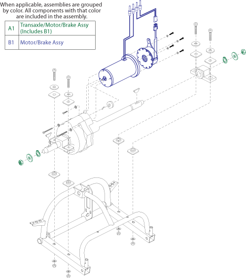 Go-Go Elite Traveller 3-Wheel (SC40E) - Drive Assembly - Jd Drive Assembly