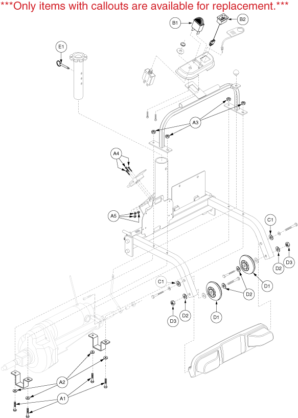 Pride Victory 3 (SC1600) - Rear Frame - S5019702003c10 - S5030102002c10