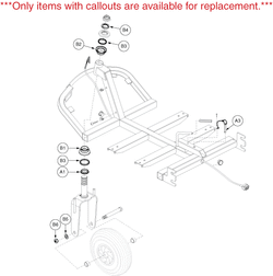 Pride Victory 3 (SC1600) - Front Frame 3 Wheel - V302021648 - Prior