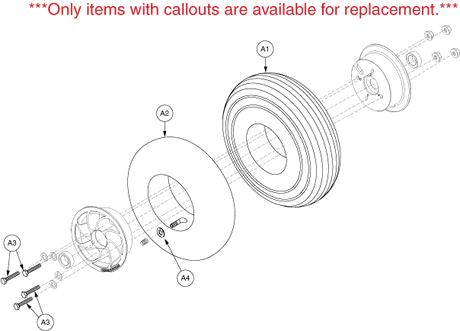 Pride Victory 4 (SC1700) - Wheel Front - Pneumatic