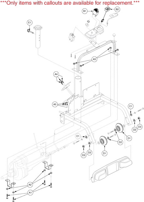 Pride Victory 4 (SC1700) - Rear Frame - S5119302001c10 - S5129402017c10