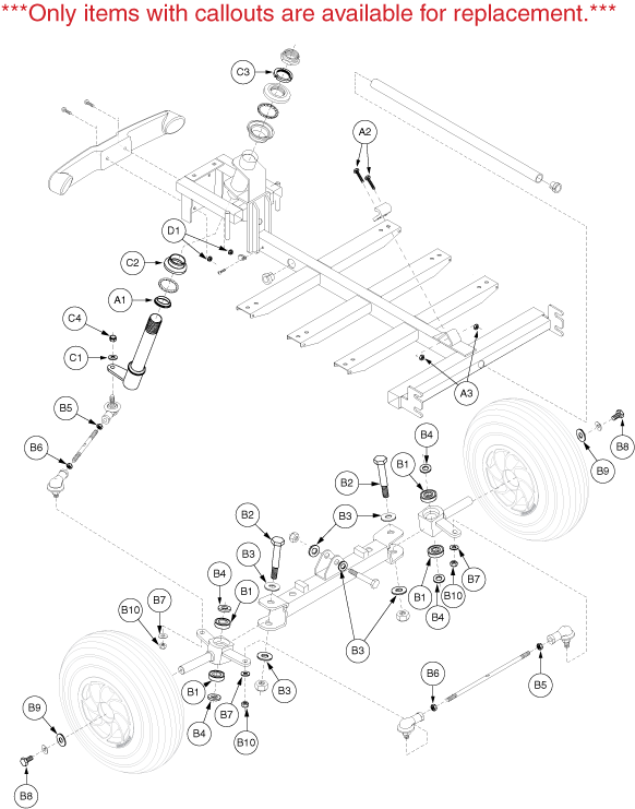 Pride Victory 4 (SC1700) - Front Frame 4 Wheel - V402020834 - Sub