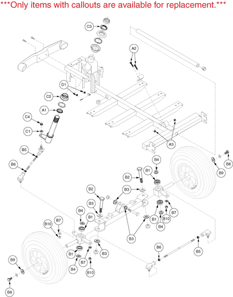 Pride Victory 4 (SC1700) - Front Frame 4 Wheel - V402020834 - Sub