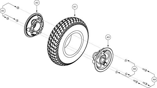 Go-Go Go-Chair - Drive Wheels - Used On Or After The 338 Day Of 2004, J66(338)(04)001c30