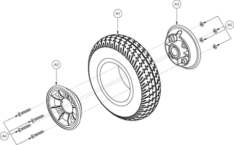 Go-Go Go-Chair - Drive Wheels - Used Prior To The 338 Day Of 2004, J66(338)(04)001c30