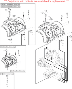 Go-Go Go-Chair - Shrouds - Rear Shrouds - Used With Gc Electronics