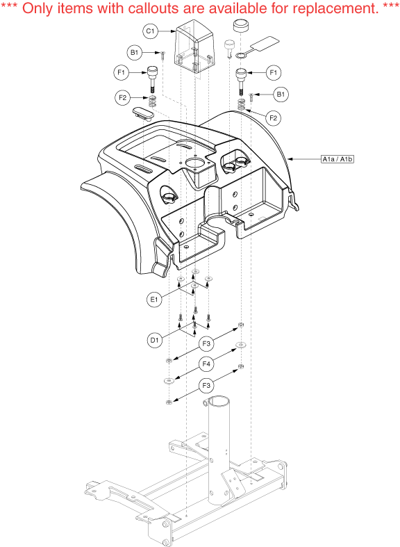 Go-Go Go-Chair - Shrouds - Rear Shrouds - Used With Vsi Electronics