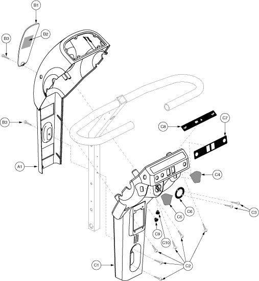 Pride Victory XL (SC260) - Shroud Assembly - Tiller - S3919702075c10 - Prior