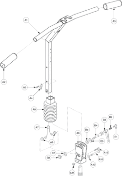 Pride Victory XL (SC260) - Frame Assemblies - Tiller - S3919702075c10 - Subsequent