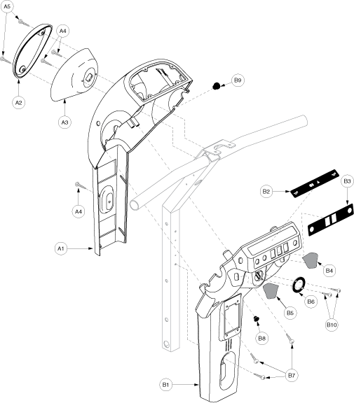 Pride Victory XL (SC260) - Shroud Assembly - Tiller - S3919702075c10 - Subsequent