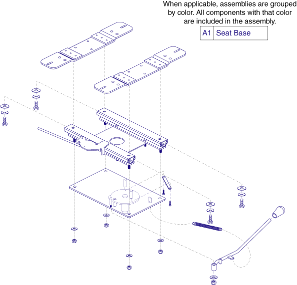 Pride Victory XL (SC260) - Frame Assemblies - Seat Frame