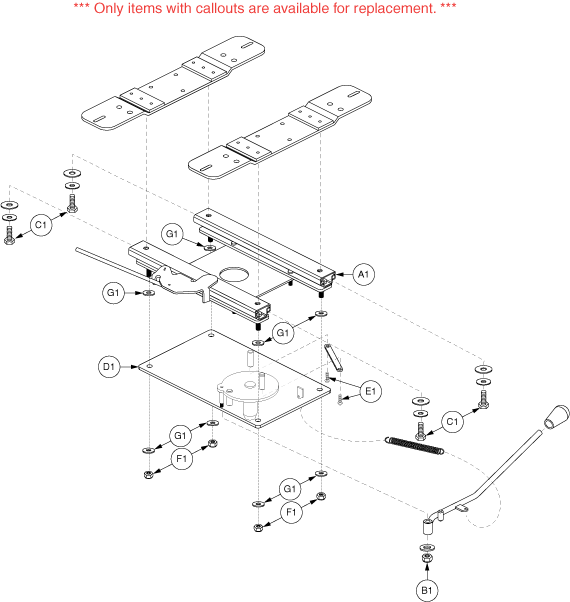 Pride Victory XL (SC260) - Seat Frame