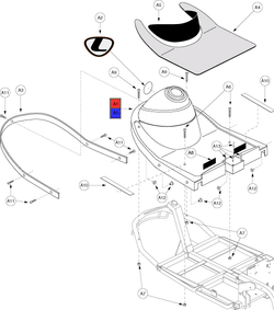 Pride Victory XL (SC260) - Shroud Assembly - Front - V01121260 - Subsequent