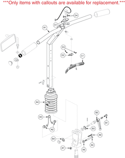 Pride Victory XL (SC2700) - Frame Components - Tiller - S5206304002c10 And Subsequent