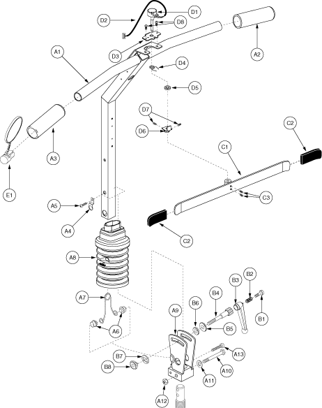 Pride Victory XL (SC2700) - Frame Components - Tiller - S5209703005c10 - Prior