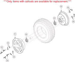 Pride Victory XL (SC2700) - Wheel Assemblies - Front - Solid