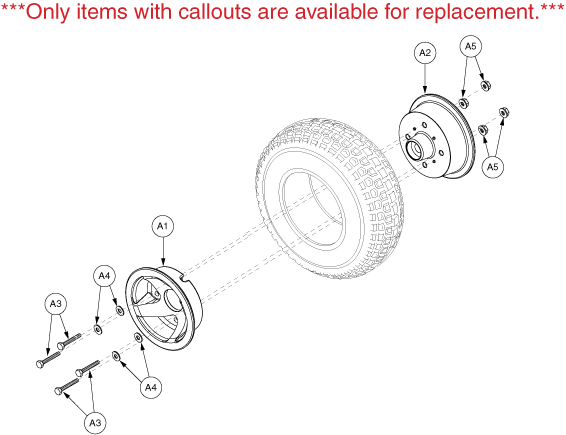 Pride Victory XL (SC2700) - Wheel Assemblies - Rear - Solid