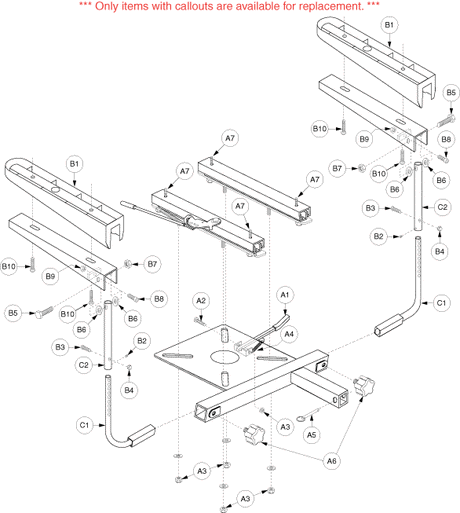 Pride Wrangler (PMV 600) - Seat Frame