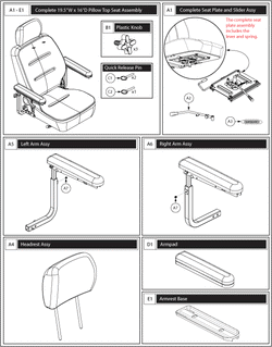 Pride Wrangler (MV600) - Seat