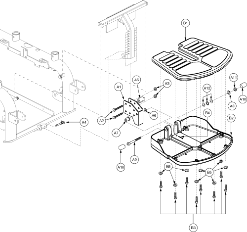 Jazzy 1101 - Footrest Platforms - 11.62