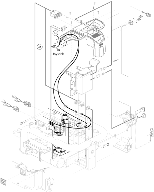 Jazzy 1101 - Electronic (Utility) Tray - Vsi - Elevate - Actr. Function Through Drive Ctrl.