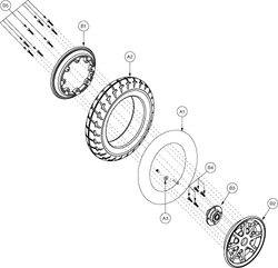 Jazzy 1101 - Drive Wheels - Pneumatic