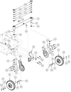 Jazzy 1101 - Articulating Beam / Casters - Single Side Fork