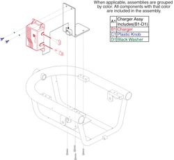 Jazzy 1103 Ultra - Battery Chargers - On Board - Actuator Mounted